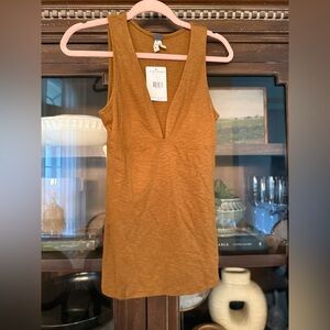 Nwt free people top tank brown medium